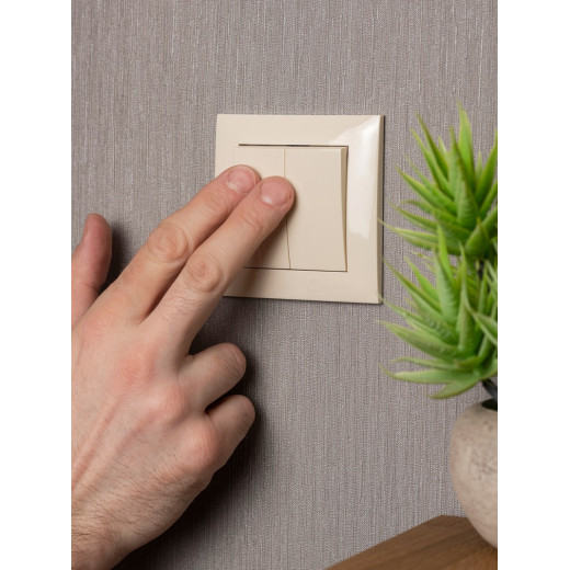 EKF PROxima Валенсия выключатель 2-кл. 10А кремовый