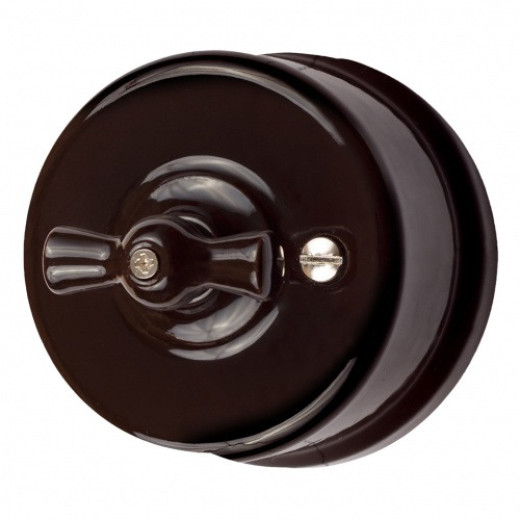 BIRONI Лизетта Керамика Коричневый Выключатель 1-кл