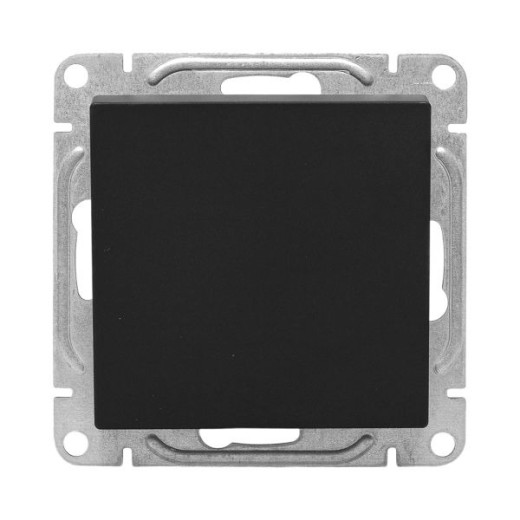 EKF Эпика Механизм выключателя, одноклавишный, кнопочный, чёрный