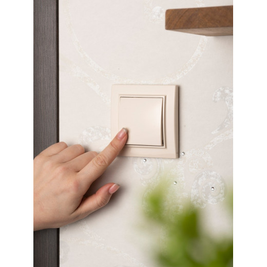 EKF Basic Минск Бежевый Кнопка нажимная, 10А, СП