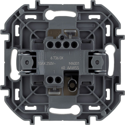 Legrand/Daccord INSPIRIA Слоновая кость Выключатель одноклавишный 10 AX - 250 В