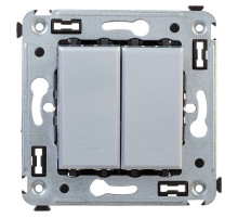 DKC Avanti Выключатель двухклавишный в стену, 