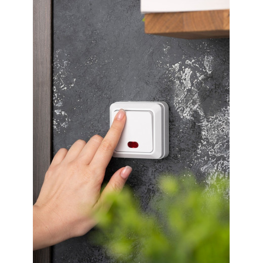 EKF PROxima Рим Выключатель 1-клавишный с индикатором 10А белый