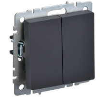IEK BRITE BASE Графит Выключ. 2-кл прох. 10А ВС10-2-6-БрГ