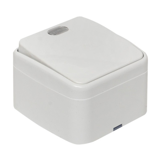 EKF Basic Минск Белый Выключатель 1-кл с индикатором, 10А, ОП