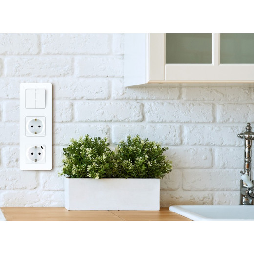 Legrand/Daccord INSPIRIA Белый Выключатель двухклавишный 10 AX - 250 В