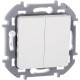 Legrand/Daccord INSPIRIA Белый Выключатель двухклавишный 10 AX - 250 В