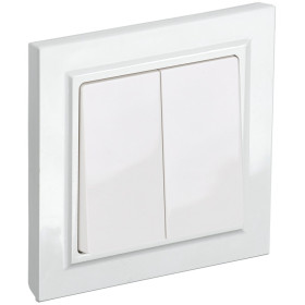 IEK BRITE Белый Выключ. 2-кл 10А в сборе ВСР10-2-0-БрБ