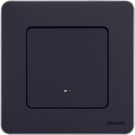 Legrand/Daccord INSPIRIA Антрацит Выключатель одноклавишный с подсветкой/индикацией 10 AX - 250 В