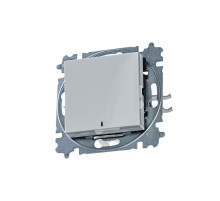 ABB EPJ Levit серый / белый Выключатель 1-клавишный с подсветкой