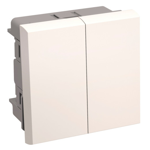 IEK PRIMER Выключатель двухклавишный на 2 модуля. ВК1-22-00-П