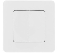 Legrand/Daccord INSPIRIA Белый Выключатель двухклавишный 10 AX - 250 В