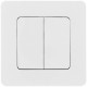 Legrand/Daccord INSPIRIA Белый Выключатель двухклавишный 10 AX - 250 В