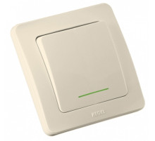 Hegel Мастер внутр Слоновая кость ВС16-312-01 Выключатель 1-клавишный, с индикацией