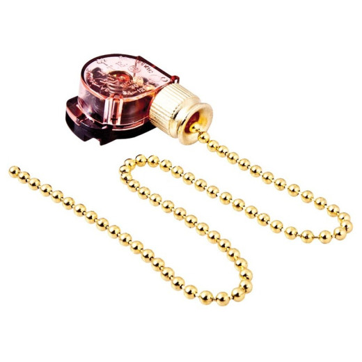 REXANT Выключатель для настенного светильника (бра) с цепочкой 270 мм, золото