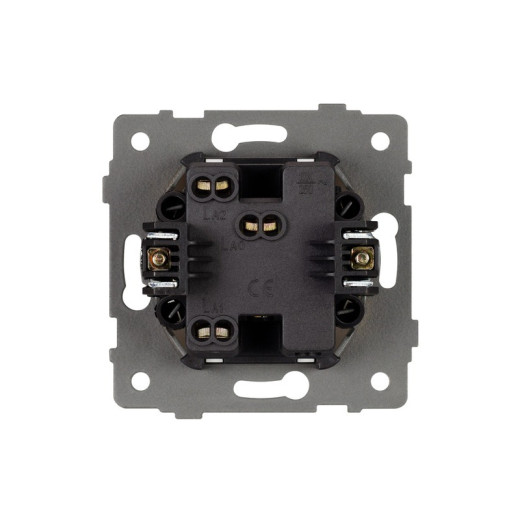 Arlight Механизм выключателя одноклавишный проходной SWT-MKP1-PL-GR-V (250V, 10A) (-)