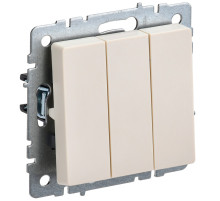 IEK BRITE BASE Бежевый Выключ. 3-к 10А ВС10-3-0-БрКр