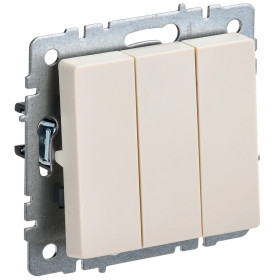 IEK BRITE BASE Бежевый Выключ. 3-к 10А ВС10-3-0-БрКр