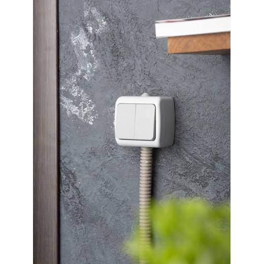 EKF PROxima Мурманск Выключатель 2-клавишный 10А IP54 серый