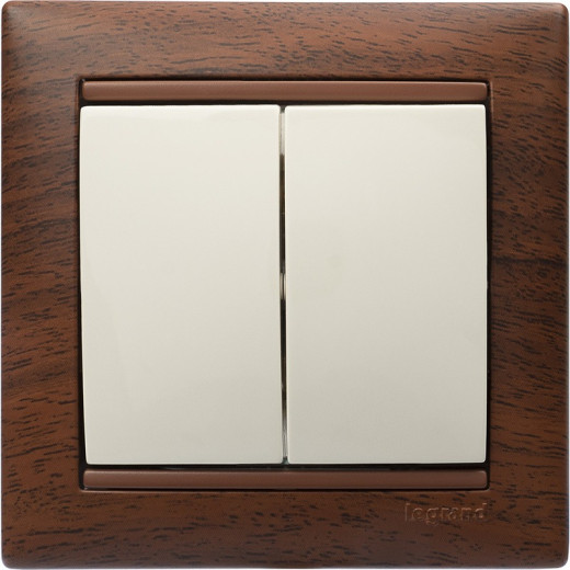 Legrand Valena Крем Выключатель 2-клавишный