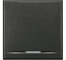 BT Axolute Антрацит Кнопка,10А, 2 модуля, авт.клеммы