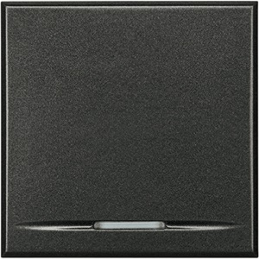 BT Axolute Антрацит Кнопка,10А, 2 модуля, авт.клеммы