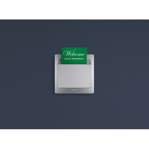 Legrand Etika Алюминий Выключатель карточный с выдержкой времени, с подсветкой