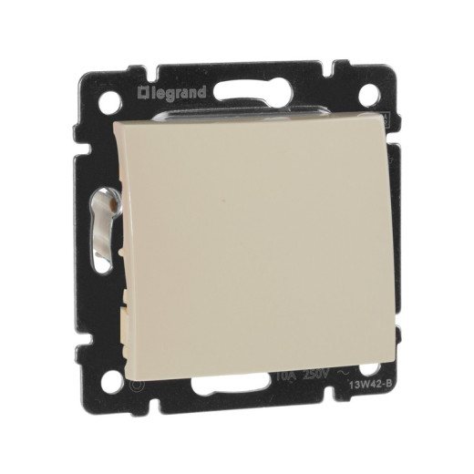Legrand Valena Крем Выключатель кнопочный 1-клавишный