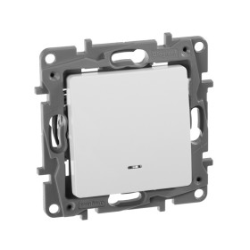 Legrand Etika Бел Переключатель с подсветкой, 10А, авт. клем