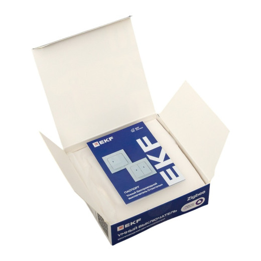 EKF Connect Умный беспроводной выключатель Стокгольм 2-кл. белый Zigbee