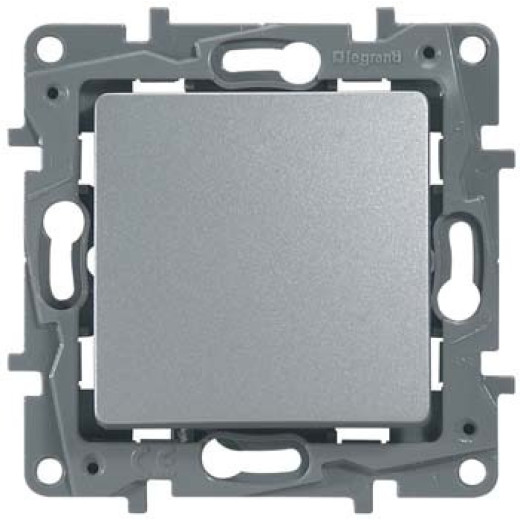 Legrand Etika Алюминий Выключатель 1-клавишный, автоматические клеммы, 10AX, 250 В