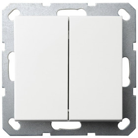 Jasmart G Белый глянцевый Выключатель 2-кл проходной 10A 250V~