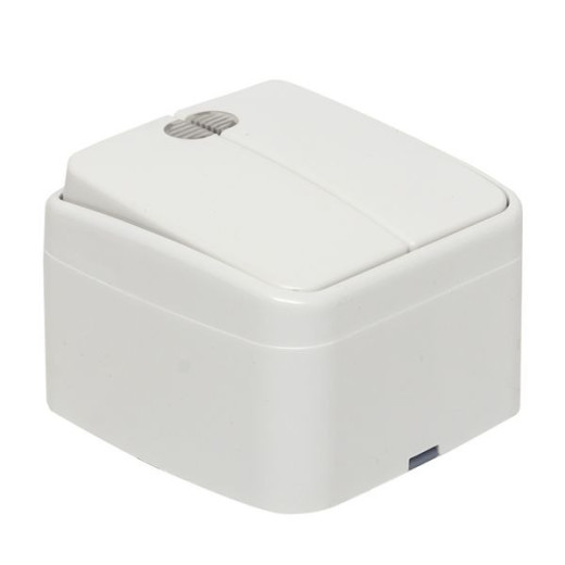 EKF Basic Минск Белый Выключатель 2-кл с индикатором, 10А, ОП