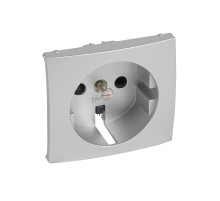 Legrand Valena Алюминий Накладка для розетки 2К+З с защитными шторками