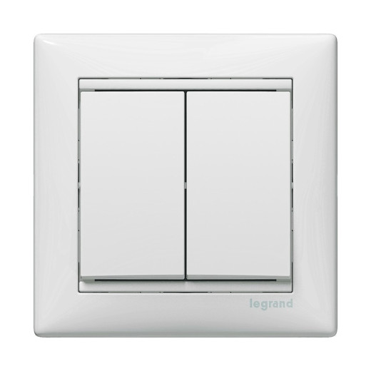Legrand Valena Бел Выключатель 2-х клавишный