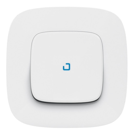 Legrand Valena ALLURE Бел Клавиша 1-ая с подсветкой/индикацией (голубая линза в центре)