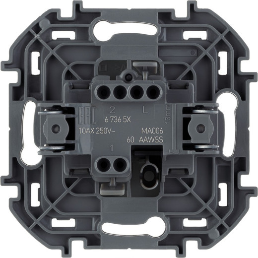 Legrand/Daccord INSPIRIA Антрацит Переключатель одноклавишный 10 AX - 250 В