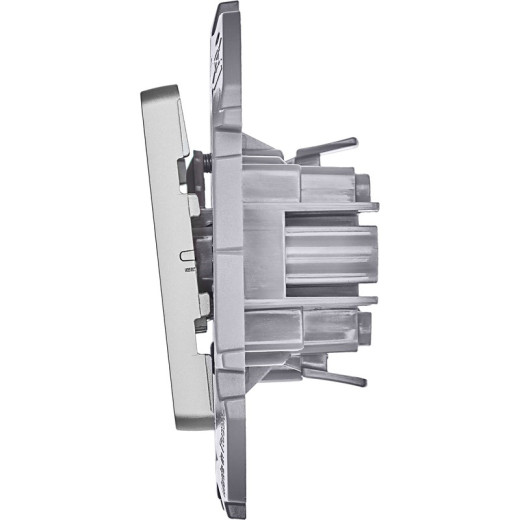 Legrand/Daccord INSPIRIA Алюминий Переключатель без фиксации (кнопка) с Н.О./Н.З. контактом 6 A - 250 В