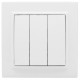 EKF Basic Минск Белый Выключатель 3-кл, 10А, СП