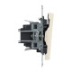 Legrand/Daccord SUNO Слоновая кость Выключатель двухклавишный 10А 250В. Безвинтовые зажимы.