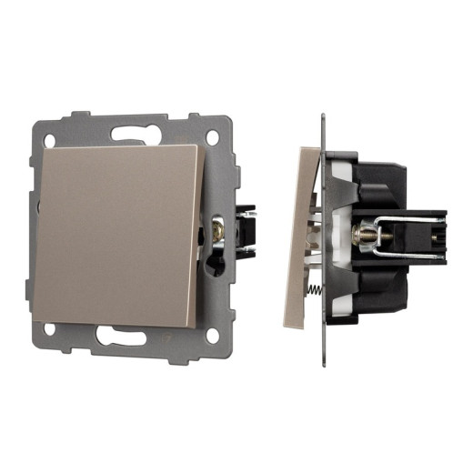 Arlight Механизм выключателя одноклавишный самовозвратный SWT-MKR1-PL-GD-V (250V, 10A) (-)