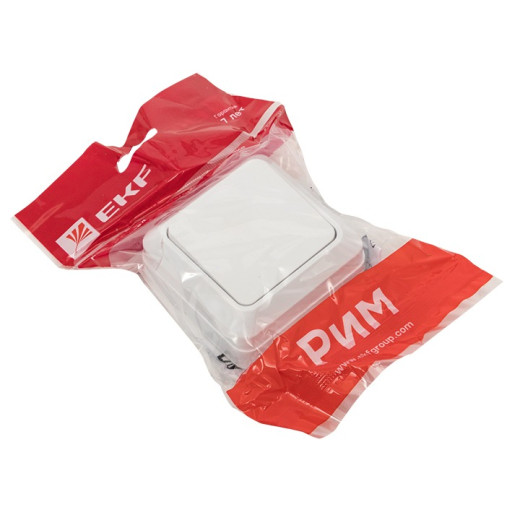 EKF PROxima Рим Выключатель 1-клавишный 10А белый