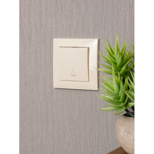 EKF PROxima Валенсия кнопка звонка 10А кремовая