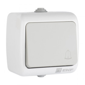 EKF PROxima Мурманск Кнопка звонка 1-клавишная 10А IP54 серая