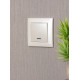 EKF PROxima Валенсия лицевая панель выключателя 1-кл. с индикатором 10А жемчуг