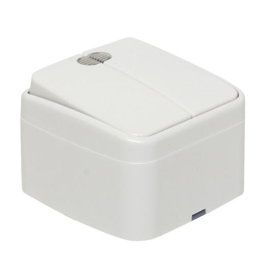 EKF Basic Минск Белый Выключатель 2-кл с индикатором, 10А, ОП