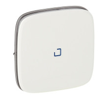 Legrand Valena ALLURE Бел Клавиша 1-ая с подсветкой/индикацией (голубая линза в центре)