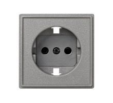 Simon 27 Scudo Серая Накладка на розетку с заземлением