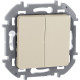 Legrand/Daccord INSPIRIA Слоновая кость Выключатель двухклавишный 10 AX - 250 В