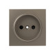 EKF PROxima Валенсия лицевая панель розетки 1-местной б/з 10 А кашемир с защ. штор.